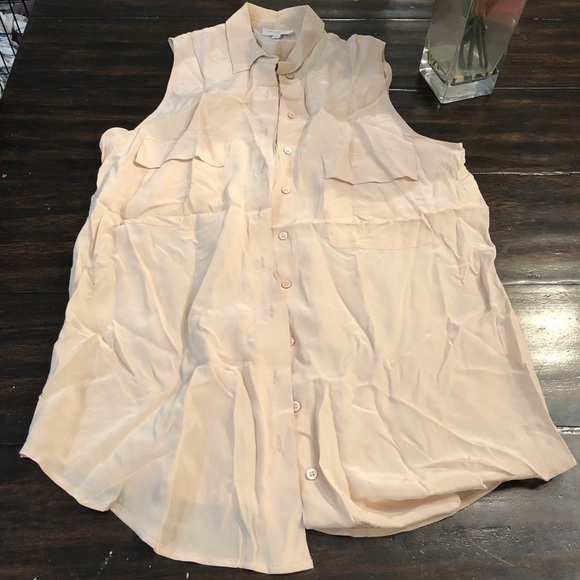 Silk equipment M blouse light beige / nude - Picture 1 of 5